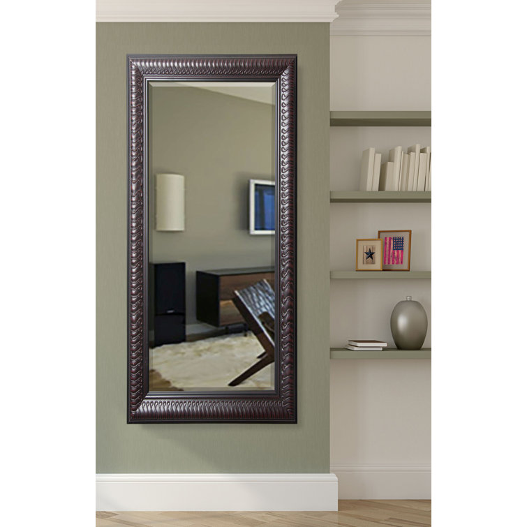 Fleur De Lis Living Rectangle Traditional Beveled Full Length Mirror